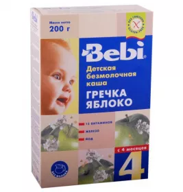*Каша Bebi безмолочна Гречка-яблуко з 4-х міс 200 г