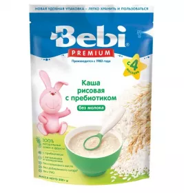 *Каша Bebi безмолочная Рис низкоаллерг с пребиот с 4-х мес 200 г