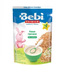 *Каша Bebi Преміум безмолочна Гречка низькоалерг з пребіот з 4-х міс 250/200 г