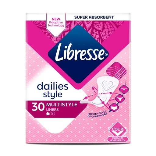 Прокладки Libresse Щоденні Daily Fresh Plus Multistyle №30