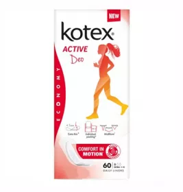 Прокладки Kotex Щоденні Active Extra Thin Liners №60