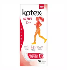 Прокладки Kotex Щоденні Deo Active Extra Thin Liners №60