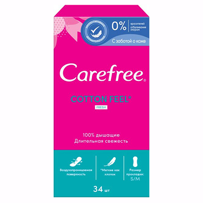 *Прокладки Carefree Щоденні cotton №34