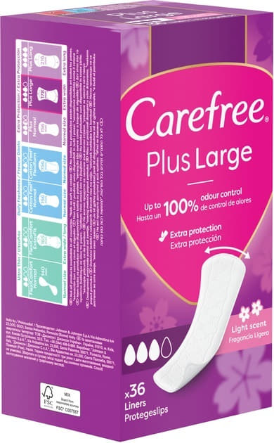 *Прокладки Carefree Ежедневные рlus large №36