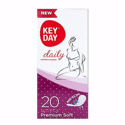 *Прокладки KEY DAY 0799/1256 щоденні DAILY PREMIUM SOFT №20