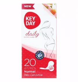 *Прокладки KEY DAY 0904/1270 ежедневные с ароматом ромашки DAILY NORMAL №20