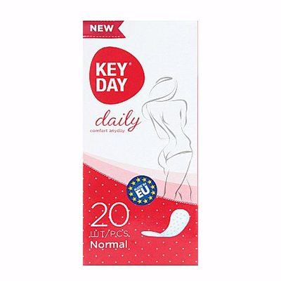 *Прокладки KEY DAY 0911/1287 щоденні з ароматом троянди DAILY NORMAL №20