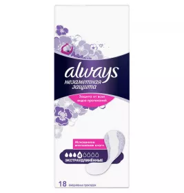 *Прокладки Always щоденні Непомітний Захист Екстрадовгі №18