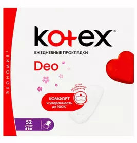 Прокладки Kotex Ежедневные Super Deo №52