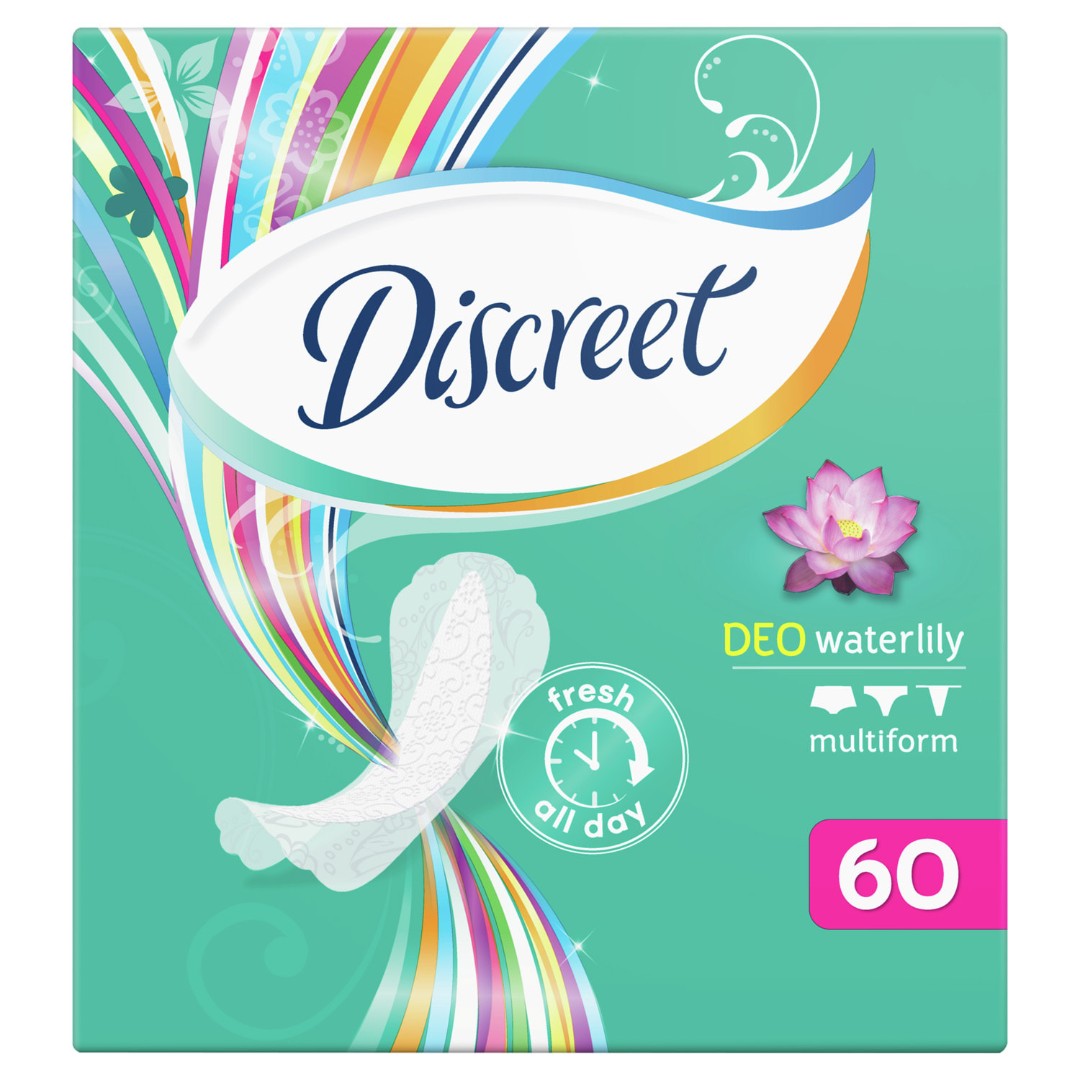 Прокладки ежедневные Discreet Deo Waterlily Multiform №60 Прокладки ежедневные Discreet Deo Waterlily Multiform №60
