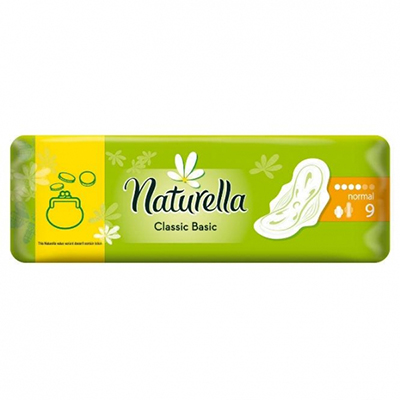 *Прокладки Naturella Classic Basic Normal з крильцями №9
