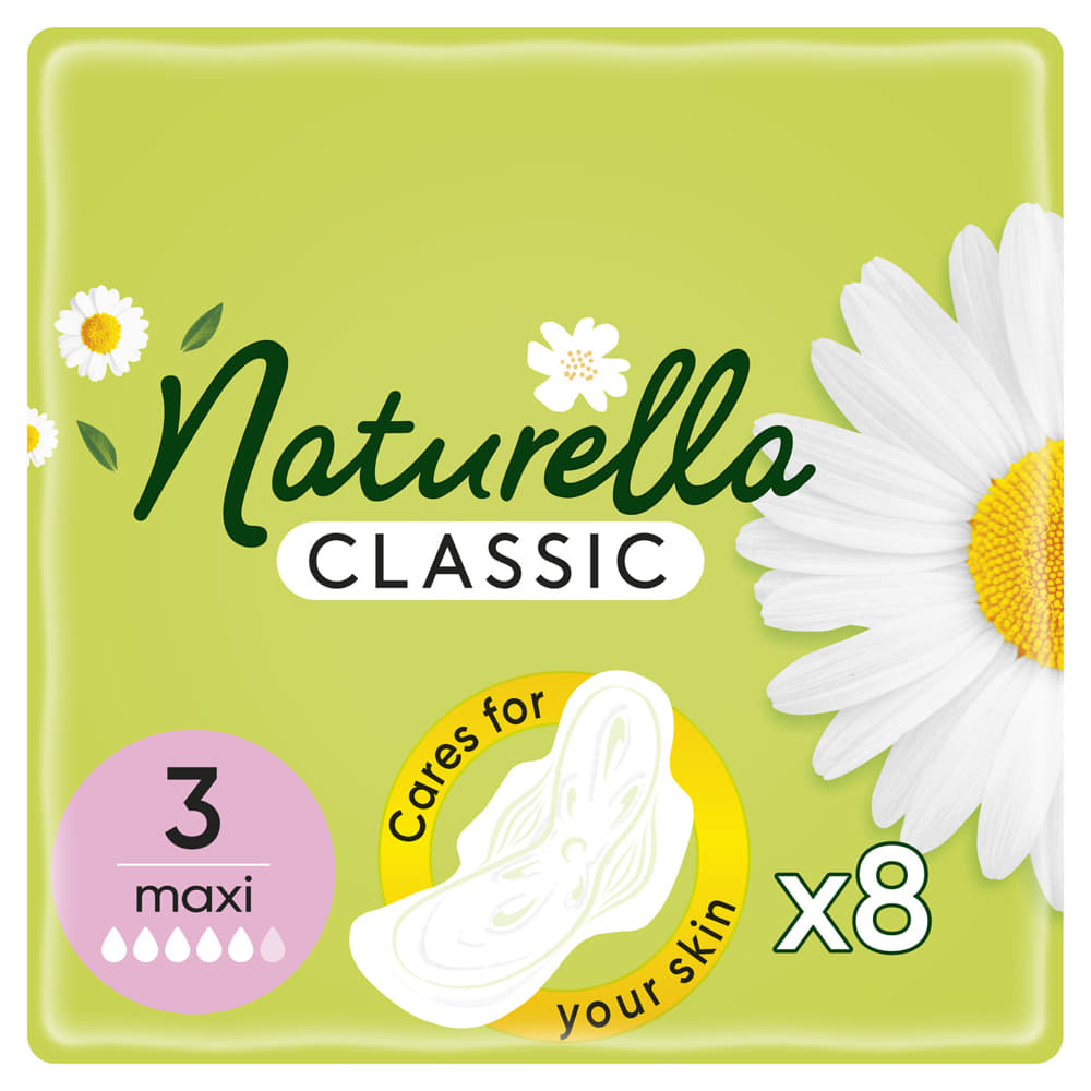 *Прокладки Naturella Classic Basic Maxi з крильцями №8