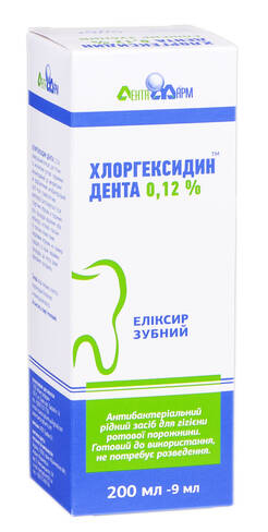 Хлоргексидин Дента 0,12% флак. 200мл Дентафарм Хлоргексидин Дента 0,12% флак. 200мл Дентафарм