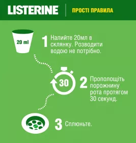 *Ополаскиватель LISTERINE полости рта Зелений чай 250 мл