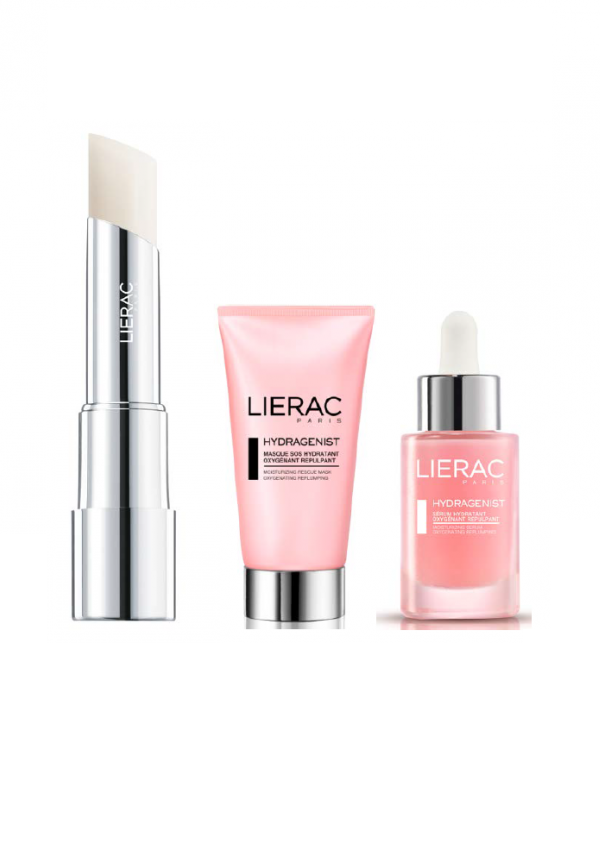 *Набір Lierac Гідра-Хроно бальзам для губ безбарвний 3 г + Гідраженіст сироватка 8 мл + Гідраженіст м