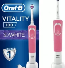 Зубна щітка ORAL_B Vitality D100.413.1 PRO 3D White тип 3710 Pink електрична