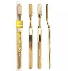 Зубна щітка Dentissimo Medium Gold щетина середньої жорсткості