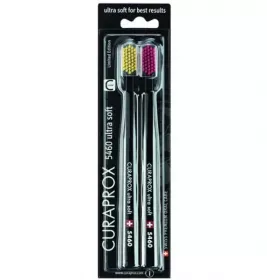 *Зубная щетка Curaprox Набор ultrasoft d 0,10 мм 2 шт (CS5460/2 FUN WITH CURAPROX EDITION)