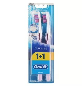 *Зубна щітка  ORAL-B 22761 Advantage 3D White 40 середня 1+1 безкоштовно