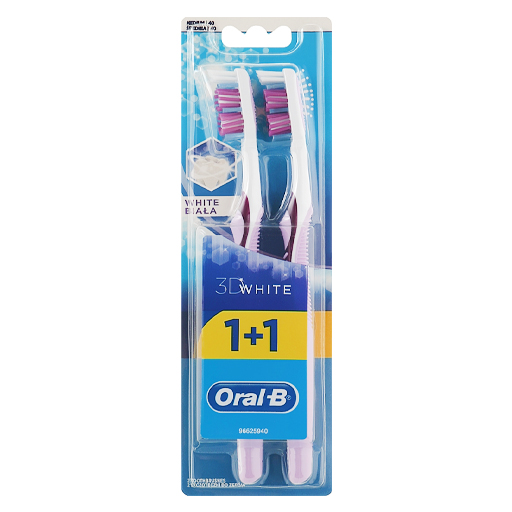 *Зубна щітка  ORAL-B 22761 Advantage 3D White 40 середня 1+1 безкоштовно