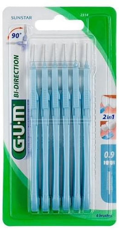 *Набір GUM міжзубних щіток BI-DIRECTION MICRO FINE 6 шт