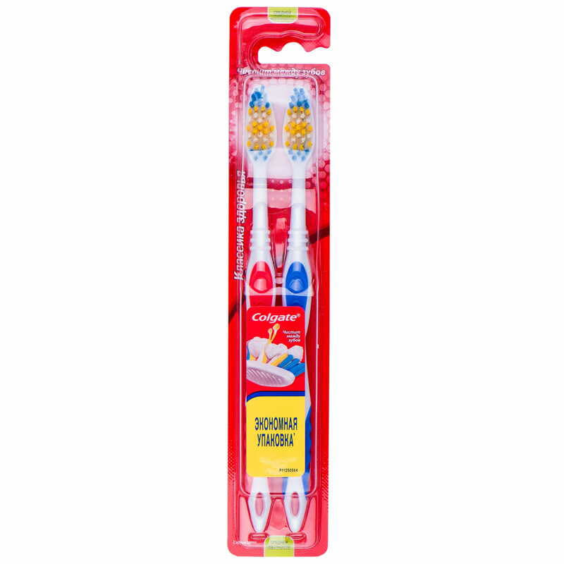 Зубна щітка  Colgate Класика Плюс (середня) 1+1