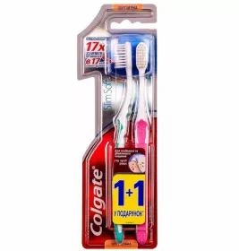 Зубна щітка  Colgate шовкові нитки 1+1