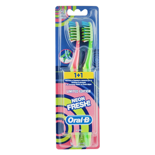 *Зубная щетка ORAL-B Neon Fresh 40 мягкая 2шт *Зубная щетка ORAL-B Neon Fresh 40 мягкая 2шт
