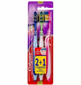 *Зубная щетка Colgate зиг заг средняя 2+1