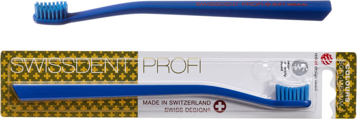 Зубна щітка  Swissdent Profi середньо м'яка синя
