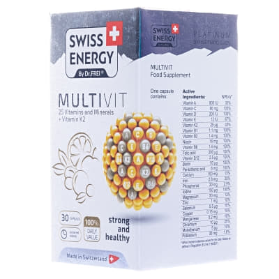 Вітаміни в капсулах Swiss Energy MultiVit №30