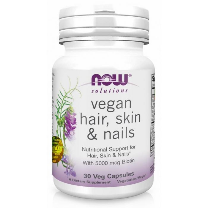 NOW VEGAN HAIR, SKIN & NAILS краса та здоров`я капс.№30