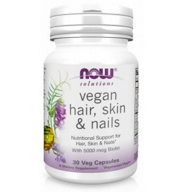 NOW VEGAN HAIR, SKIN & NAILS краса та здоров`я капс.№30