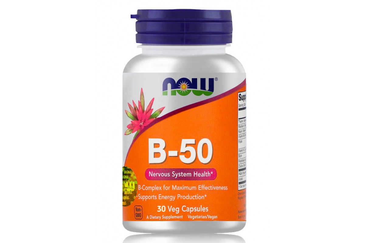 NOW В-50 КОМПЛЕКС підтримка ЦНС капс.№30