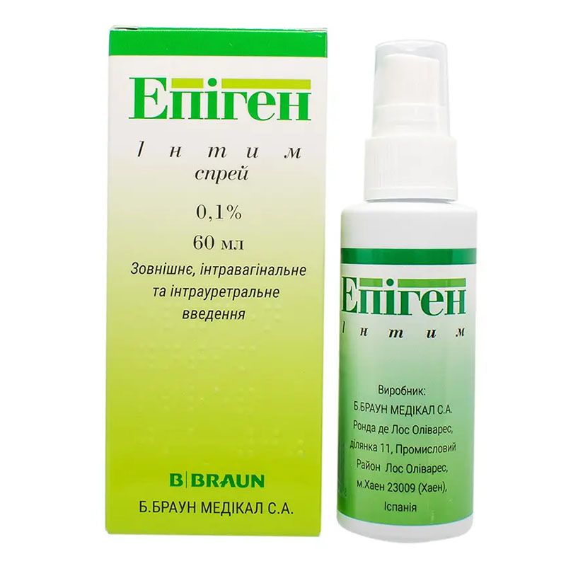 Эпиген интим спрей 0.1% по 60 мл во флаконе