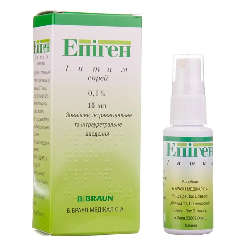Епіген інтим спрей 0.1% по 15 мл у флаконі