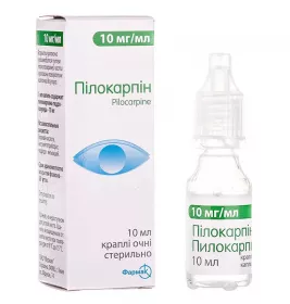 Пілокарпін краплі 10 мг/мл по 10 мл у флаконі 1 шт. - Фармак