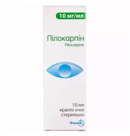 Пілокарпін краплі 10 мг/мл по 10 мл у флаконі 1 шт. - Фармак