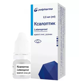 Ксалоптик очні краплі 50 мкг/мл по 2.5 мл у флаконі 1 шт.