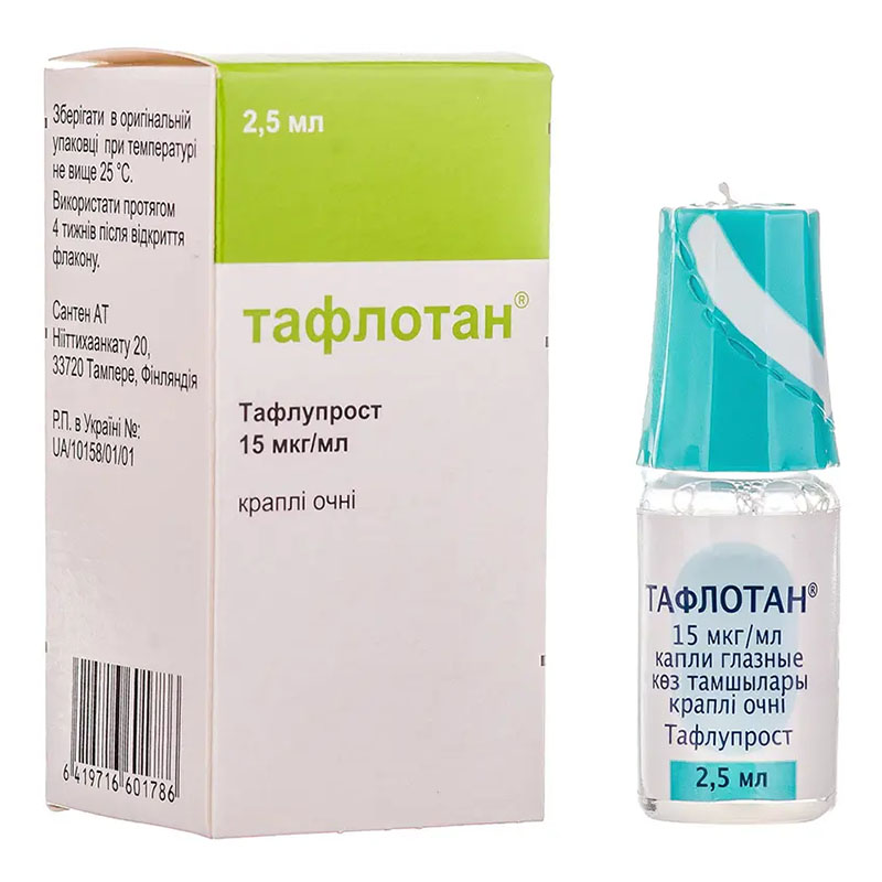 Тафлотан краплі очні 15 мкг/мл по 2.5 мл у флаконі 1 шт.