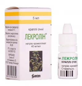 Лекролін краплі очні 40 мг/мл по 5 мл у флаконі 1 шт.