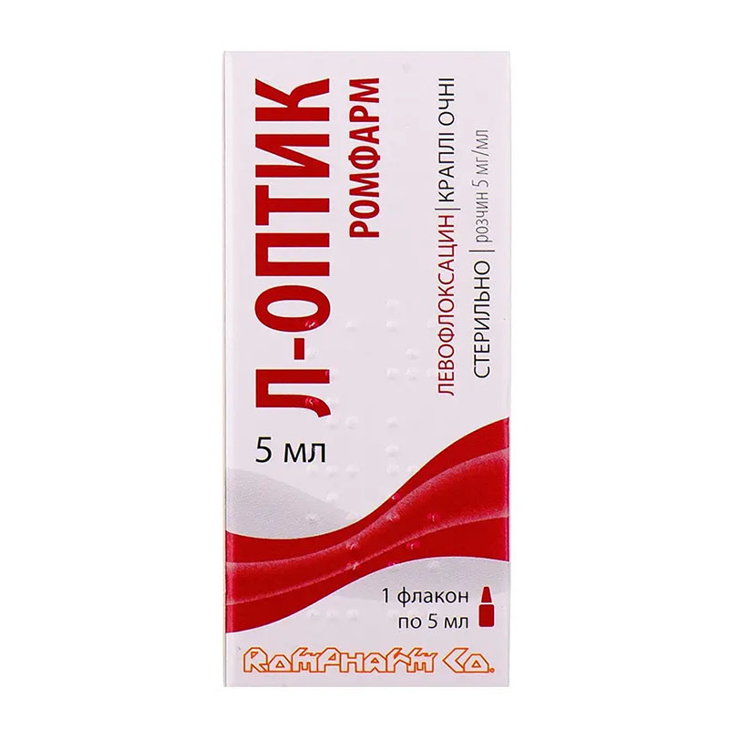 Л-оптик Ромфарм капли глазные 5 мг/мл по 5 мл во флаконе 1 шт.