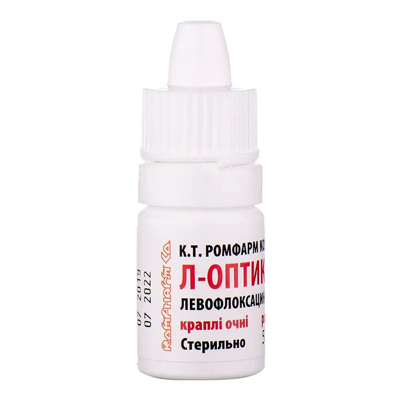 Л-оптик Ромфарм очні краплі 5 мг/мл по 5 мл у флаконі 1 шт.