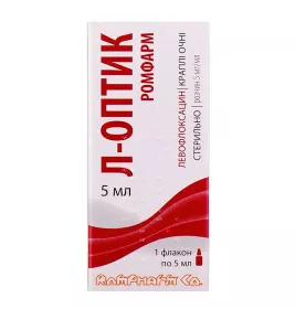 Л-оптик Ромфарм очні краплі 5 мг/мл по 5 мл у флаконі 1 шт.