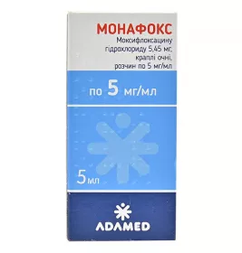 Монафокс очні краплі 5 мг/мл по 5 мл у флаконі 1 шт.