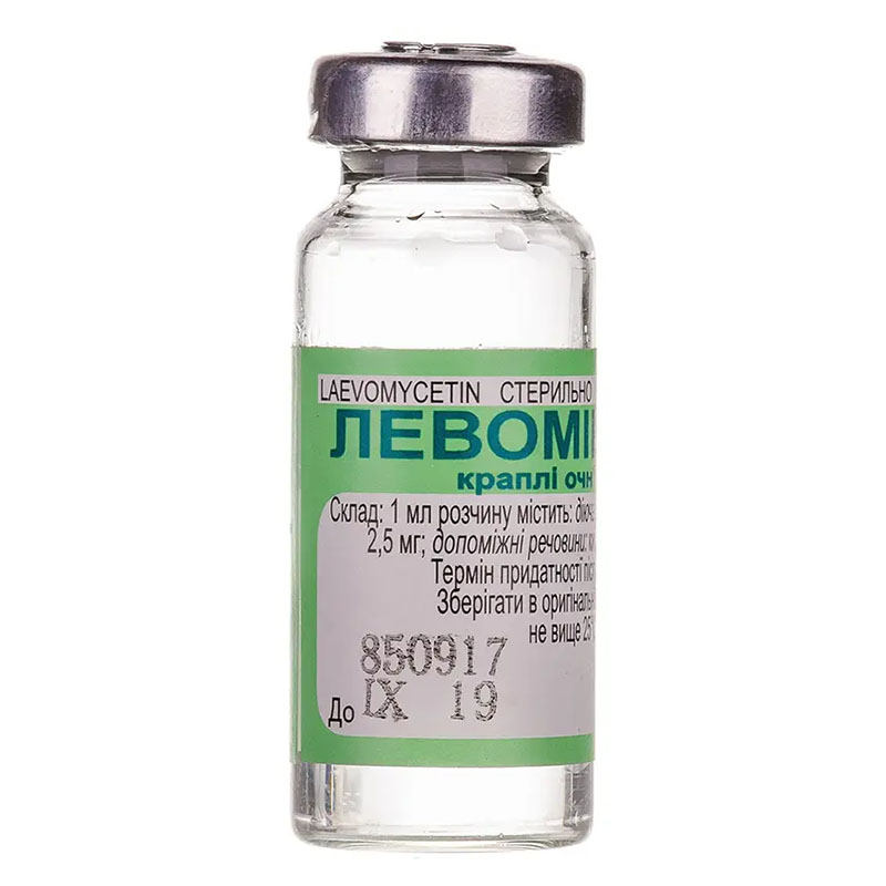 Левомицетин капли глазные 0.25% по 10 мл во флаконе 1 шт. - Фитофарм