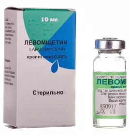 Левомицетин капли глазные 0.25% по 10 мл во флаконе 1 шт. - Фитофарм