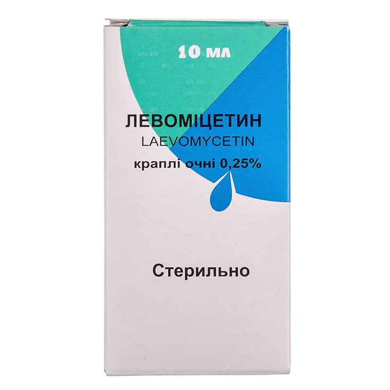 Левоміцетин очні краплі 0.25% по 10 мл у флаконі 1 шт. - Фітофарм