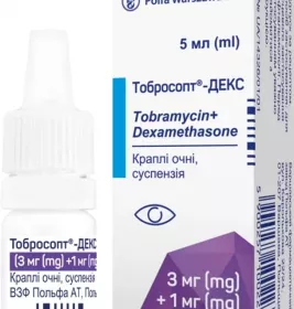 Тобросопт краплі очні 3 мг/мл по 5 мл у флаконі 1 шт.