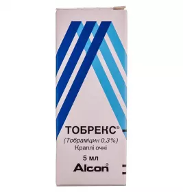 Тобрекс капли глазные 0,3% по 5 мл во флаконе 1 шт.